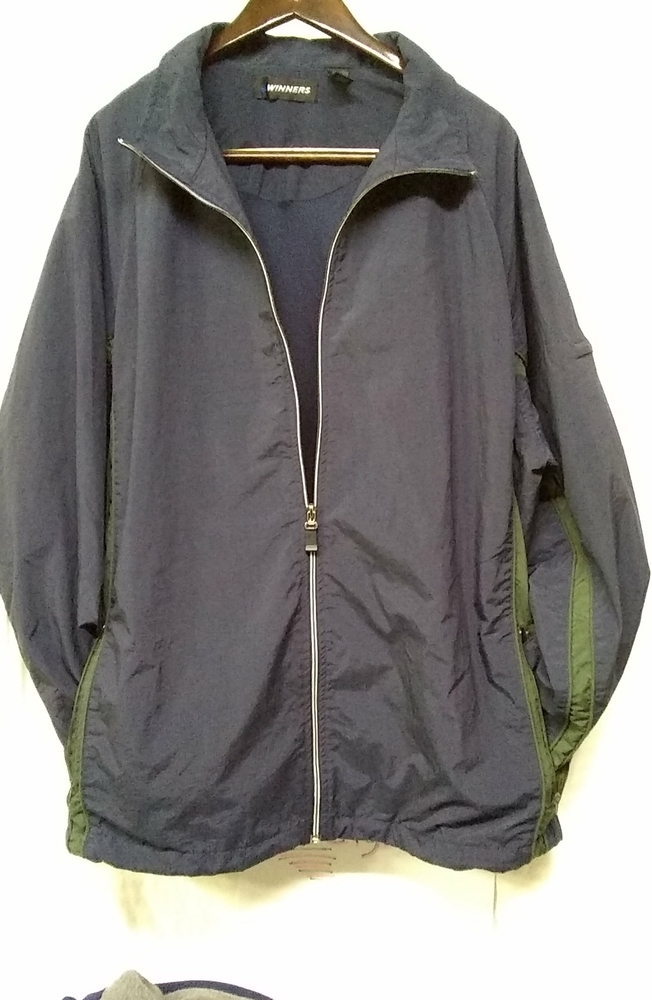 Winners Mens Bomber Varsity Jacket Lined Navy Green Pockets Drawstring XL/54